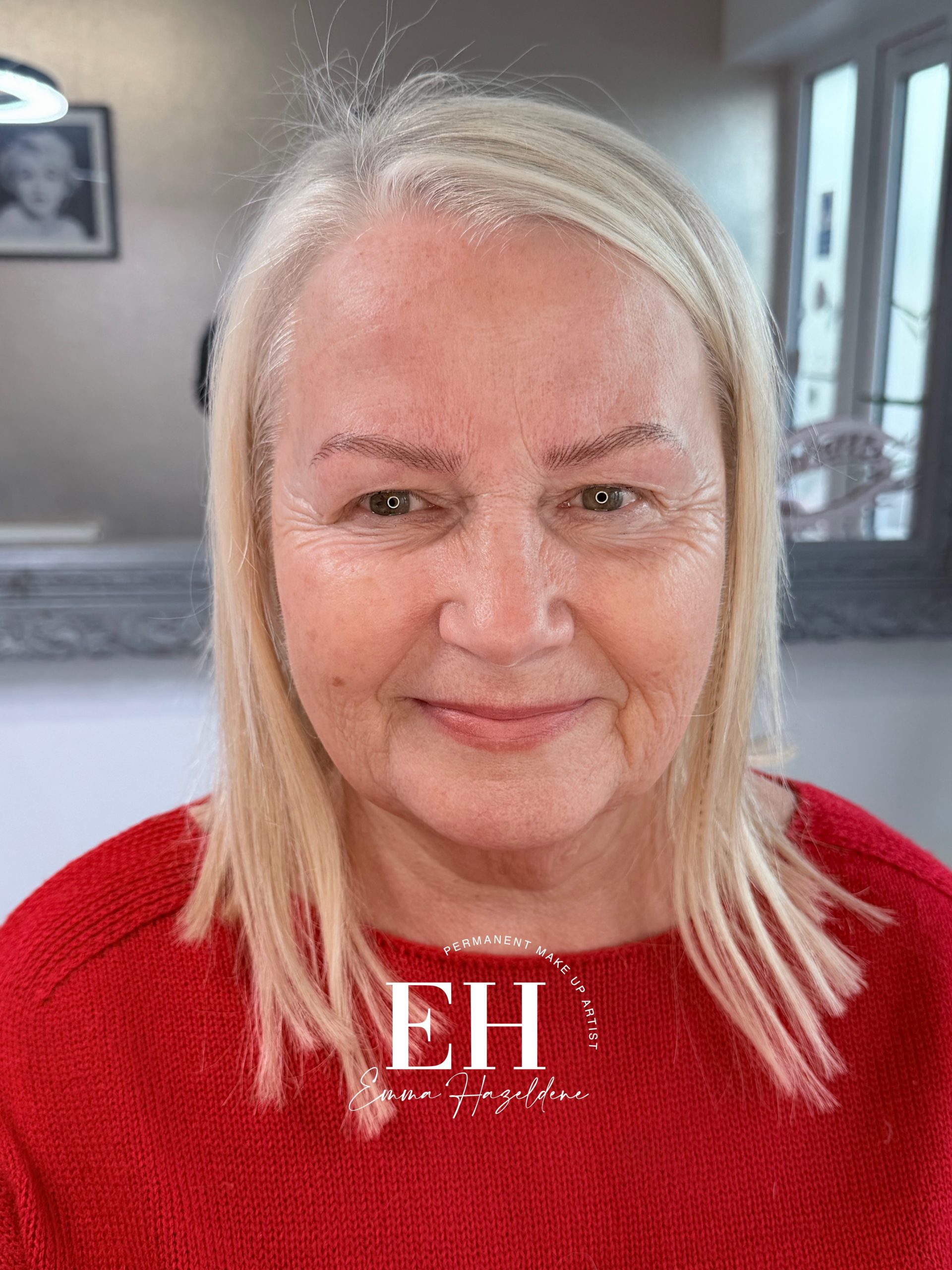 Close-up of permanent eyeliner by Emma Hazeldene