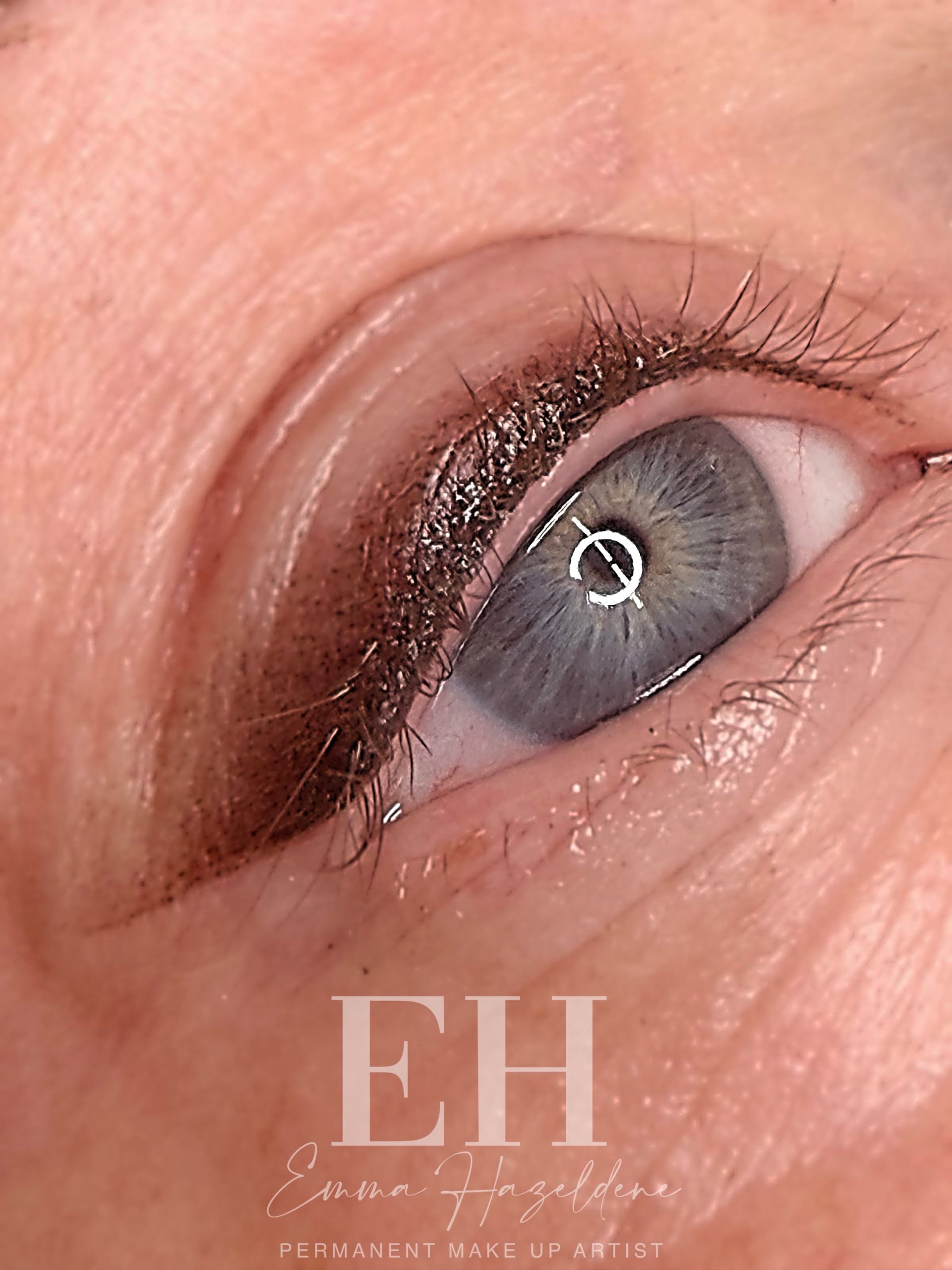 Permanent makeup before-and-after views on a mature client